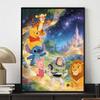 Disney 5D DIY Full Circle Diamond Painting Kit Winnie Pooh Stitch Simba Home Decor Gift
