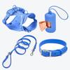 Luxury Fashionable Silicone Dog Harness Set Waterproof Puppy PVC Pet Collar Leash for Training Walks Personalized