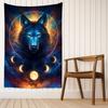 Лунный Волк Гобелен Настенная Картина Маслом Колдовство Психоделическое Животное Тапиз Хиппи Спальня Домашний Декор
