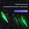 Fishing Squid Jigs Cuttlefish Lures Double-Layer Rust-Proof Luminous Shrimp Prawn Sleeve Jig Hooks for Saltwater Fishing
