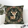 Classic Snowflake Animal Print Pillow Case Cotton Linen Fabric Square Zipper Pillowcase Home Decorative Living Room
