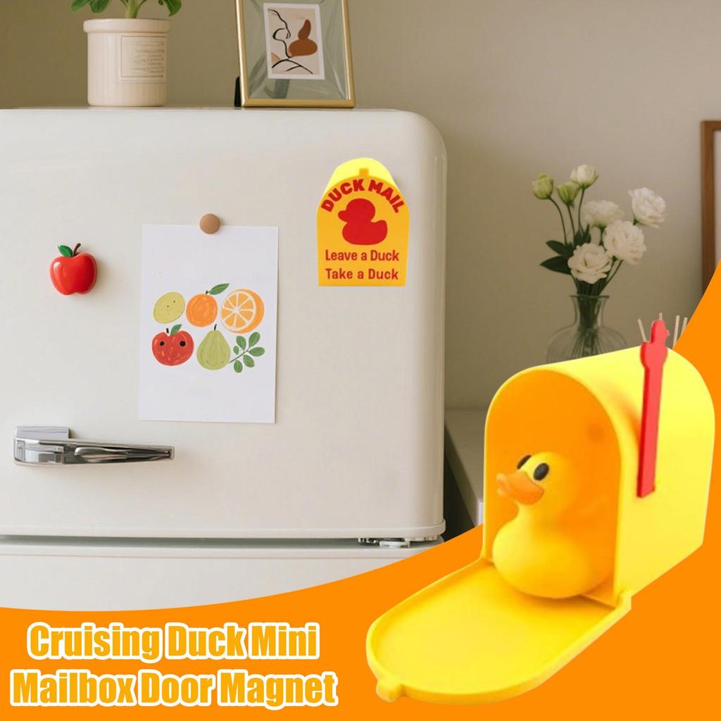 Mailbox Magnet Cruising Duck Magnetic Mailbox Flag Decor Funny Stickers Home Decor for Locker Housewarming Women Men Fridge