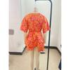 YYFS Женские модные летние весенние повседневные платья с цветными блоками и v-образным вырезом с коротким рукавом и высокой талией