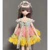 Doll Clothing Set Azone OB22 OB24 1/6 Scale BJD Dolls Yellow Dress With Hairband No Socks