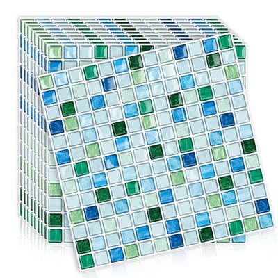 MORCART Плитка Водонепроницаемая и для и DIY Мебель и Изделие Плитка Обои 3D Листы для Переделки 10 Мозаичных Наклеек на Озеро, Термостойкие, Кухни,