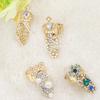 Женская мода Rhinestone Flower Crown Bowknot Finger Tip Nail Cover Ring