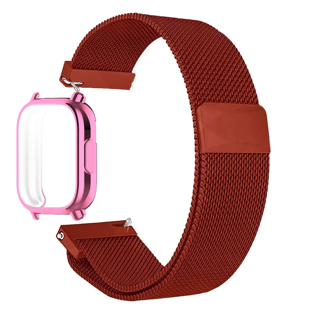 Чехол + Миланский магнитный ремешок для Redmi Watch 5 Active, Мягкий ТПУ чехол, Защитная пленка для экрана для Redmi Watch 5 Lite, Металлический ремешок для часов