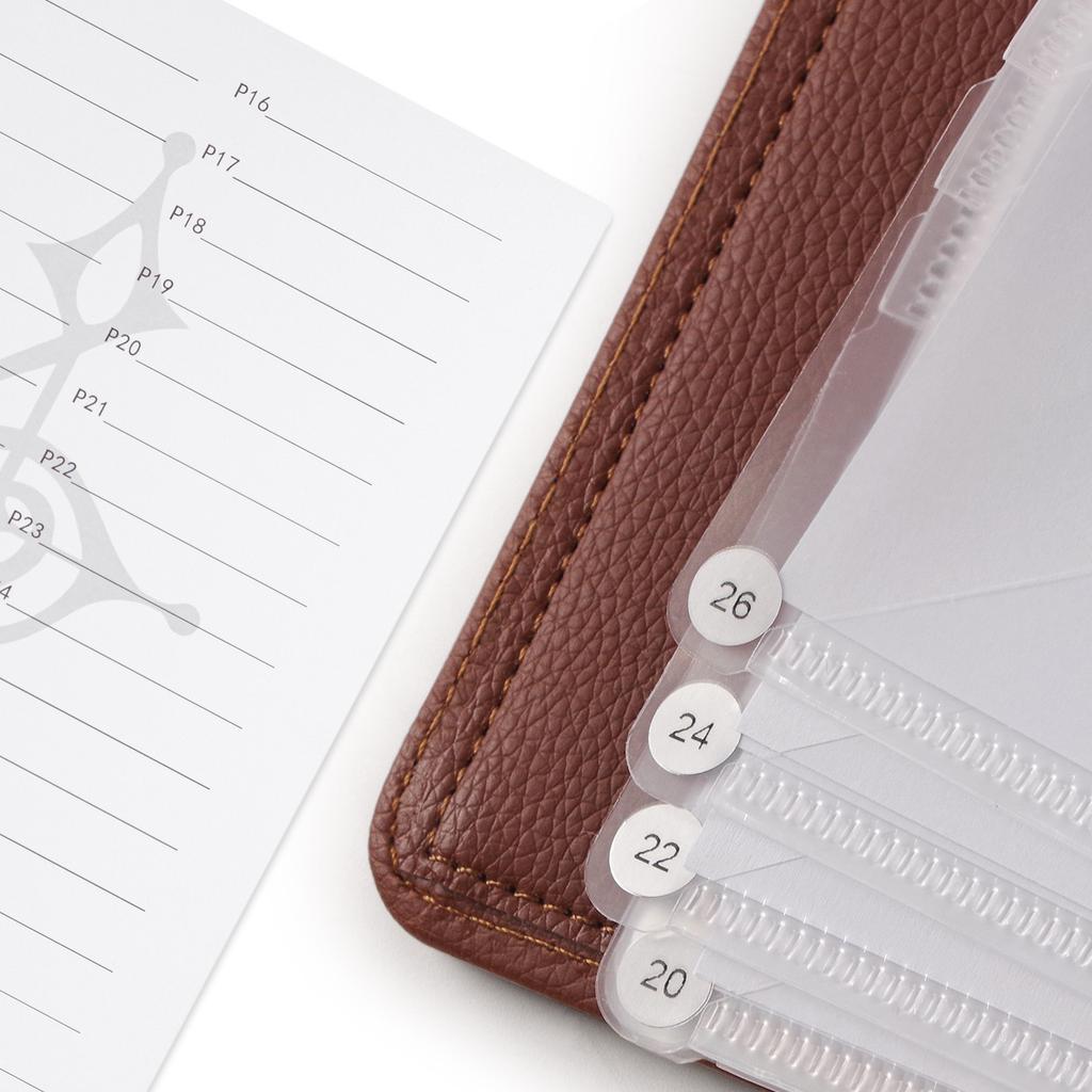 Music Folder 30 Loose Sheets Choral Music Folders with Hand Strap PU Leather for Stage Performance