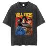 Vintage Washed Will Byers Graphic T Shirt Mens Fashion Pop TV Show Short Sleeve Tshirts Casual  Cotton Tshirt Streetwear