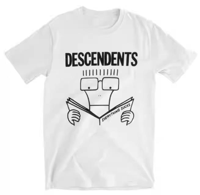 Descendents Хардкор Панк Рок Европейский и Американский Стиль Уличный Свободный Мужской Хлопковый Топ Футболка с Коротким Рукавом и Принтом