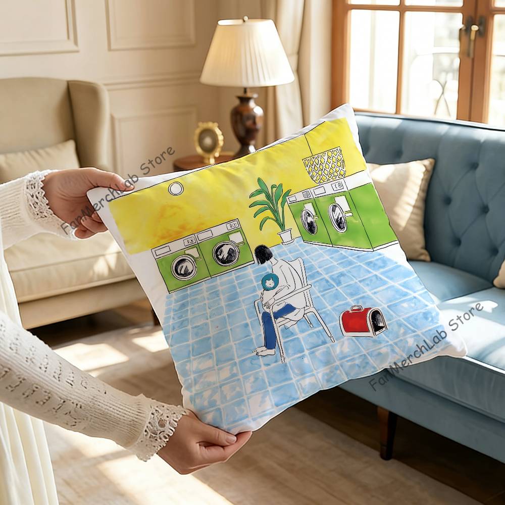 Band LLamp S Pillow Case Plush Fabric Soft Pillowcase Double Sided Print Sofa Cushion Cover Throw