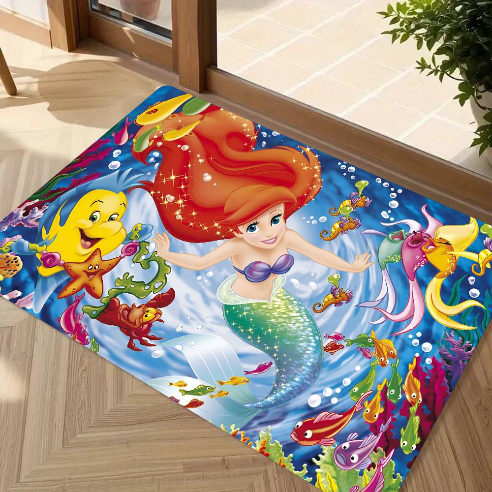 The Little Mermaid Floor Mat Suitable For Living Room Kitchen Bathroom Non-slip Mat Household Foot Mat