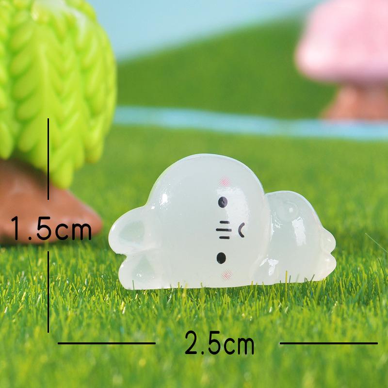 Cute, Glow-in-the-dark Mischievous Little Rabbit Decoration Doll House Landscape Office Home Trinket