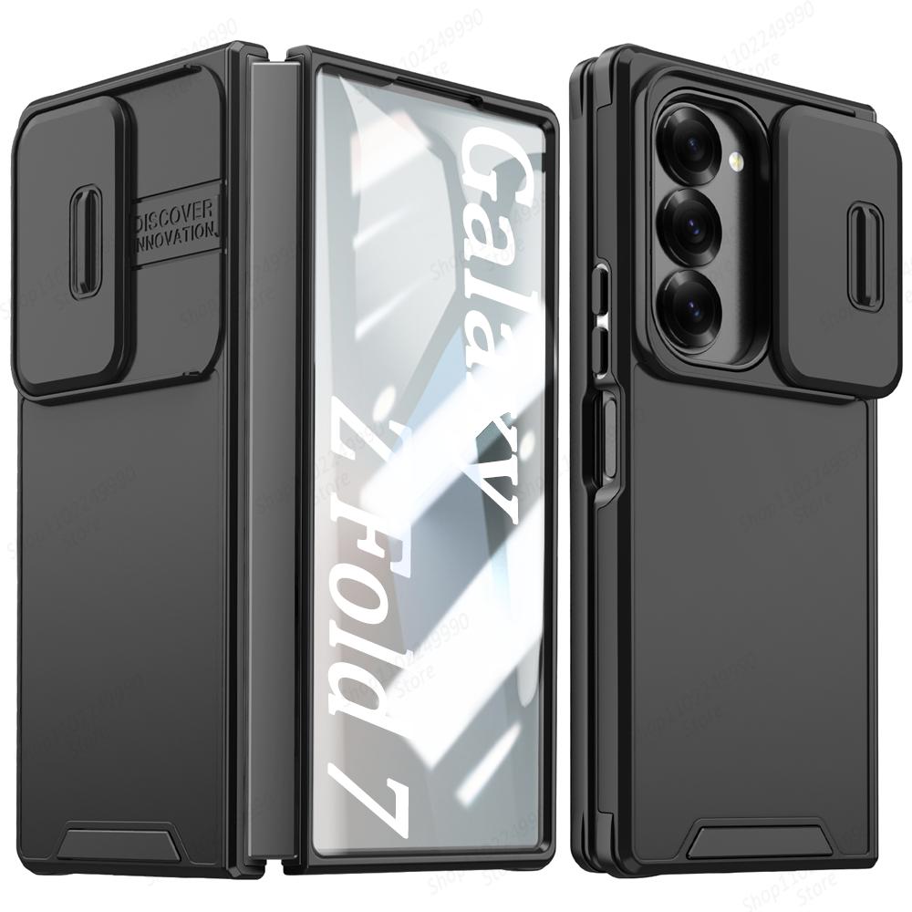 Прочный противоударный магнитный чехол для телефона Samsung Z Fold 7 6 5 4 Funda для Samsung Z Flip 7 6 5 Защитный чехол-броня со шторкой для камеры