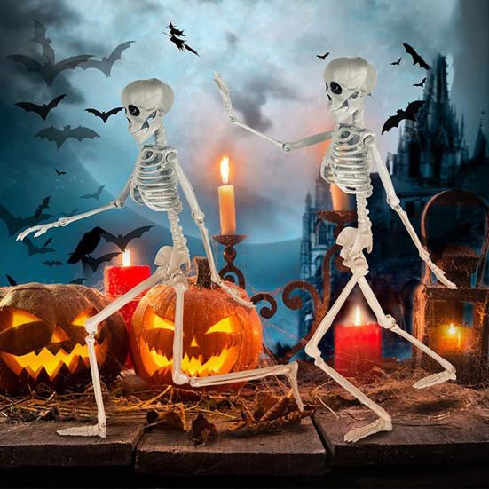 Хэллоуин скелет фигурка 5 шт 16 дюймов полное тело подвижные суставы кость статуэтка жуткий