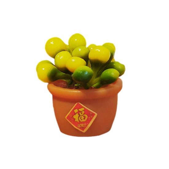 1:12 миниатюрный кукольный домик, мини-искусственное оранжевое растение в горшке, имитация бонсай, домашний декор для дома, гостиной, офиса, спальни