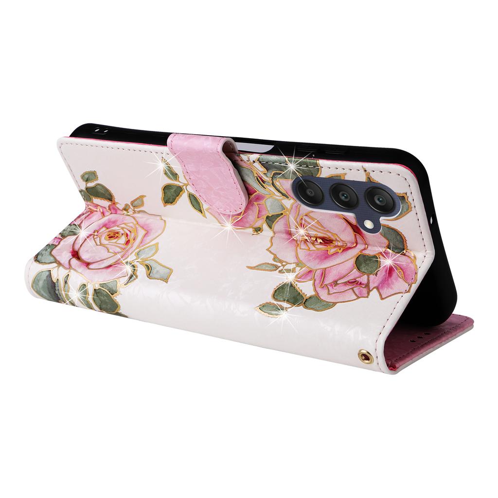 For Samsung Galaxy A25 5G (Global) (161.0 X 76.5 X 8.3mm) Leather Case Wallet Lacquered Phone Cover