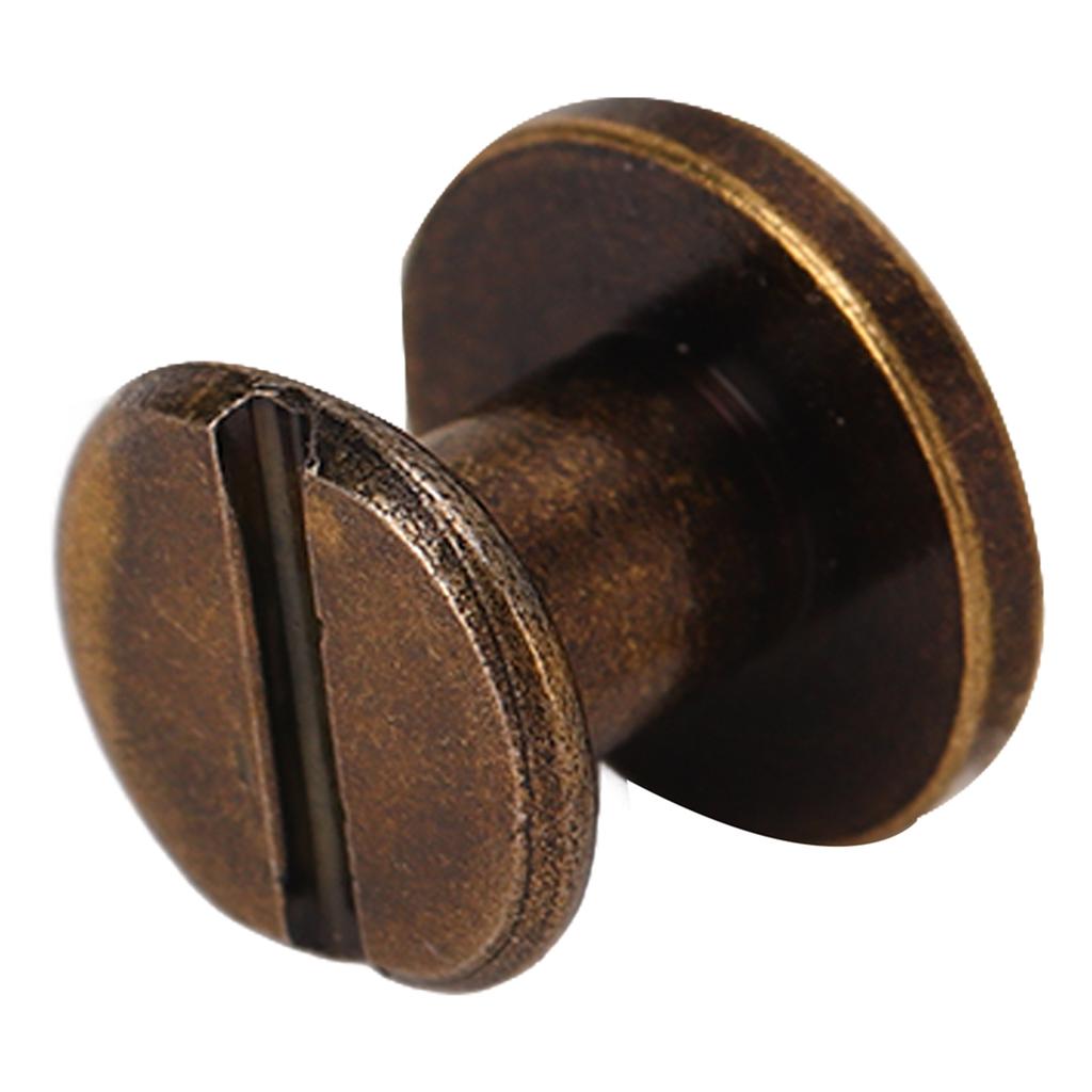 200 шт. Винт для переплета книг 9x6,5 мм Сделай сам Кожа Гальваническое покрытие Равномерное покрытие Переплетные винты