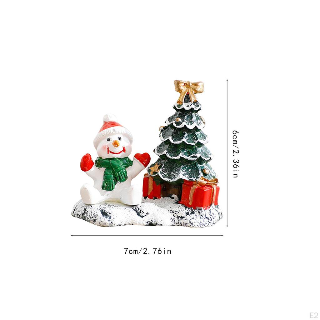 Рождественская елка смоляная фигурка маленькая милая рождественская статуэтка настольная гостиная витрина мини