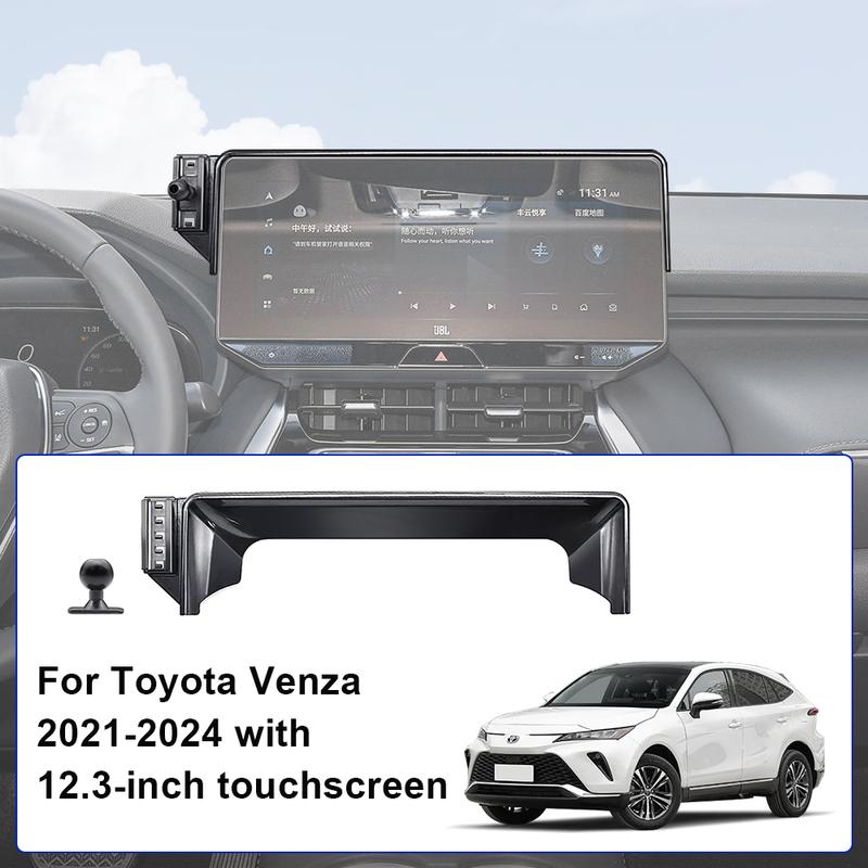 Автомобильный держатель для телефона для Toyota Venza XU80 2024 12,3" Экран Фиксированное основание Беспроводная зарядка Держатель для мобильного телефона Автомобиль