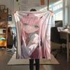 1 шт. Пледа из фланели с принтом Зеро Ту из DARLING in the FRANXX, Высокое качество, Для всех сезонов, Декор для дома, Тепло и уют, Идеально для рождественских подарков