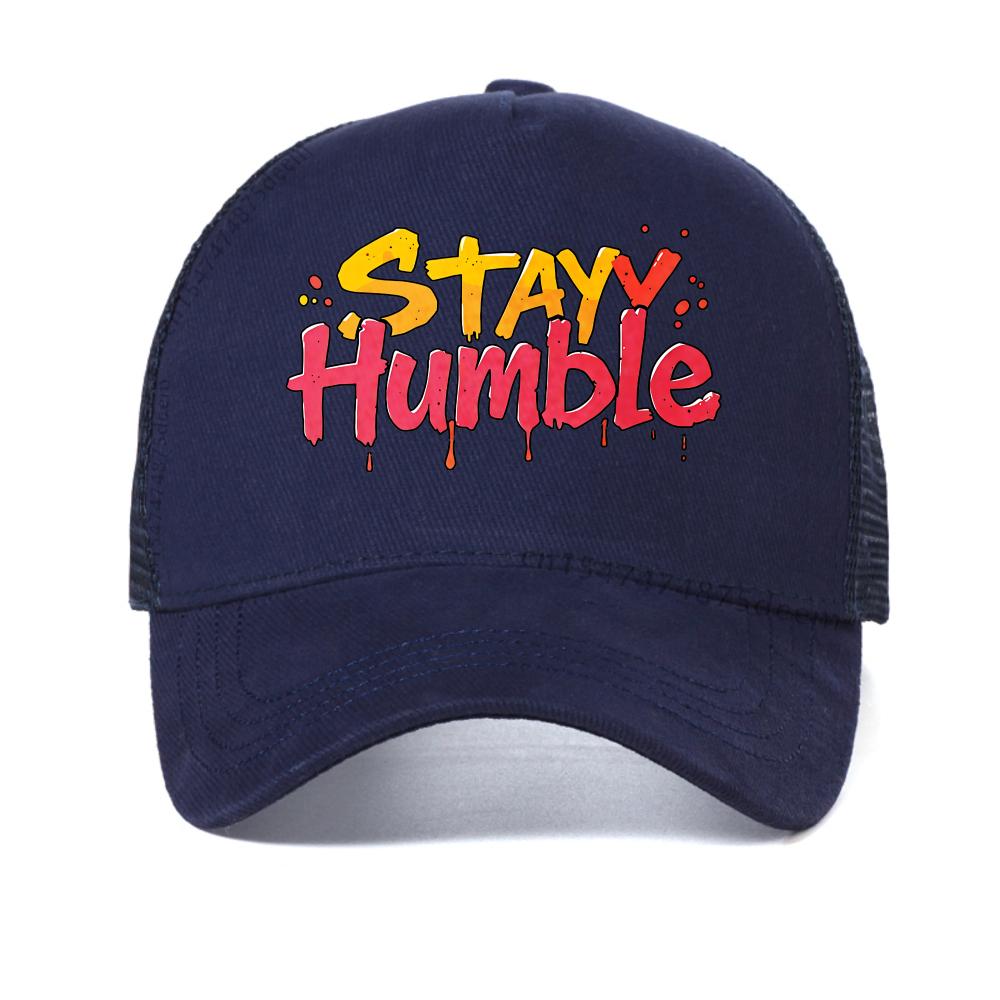 Stayy humble Кепка с буквами Бейсболка Для мужчин Модная Летняя С принтом Простые кепки Повседневная Уличная одежда Snapback сетчатая Кепка-тракер