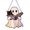 Ghost Suncatcher Party Decoration Halloween Ghost Lampshade Cute Ghost Suncatcher Set for Halloween Decor Stained