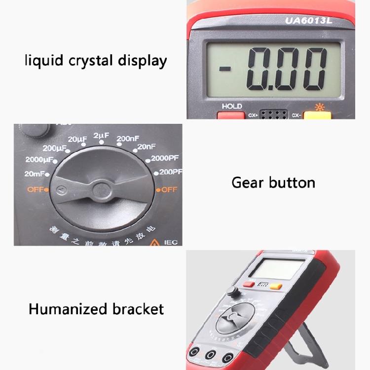 Electronic Capacitance Tester with Backlight LCD Screen ABS Multimeter for Clear Readings in Various Testing Environment