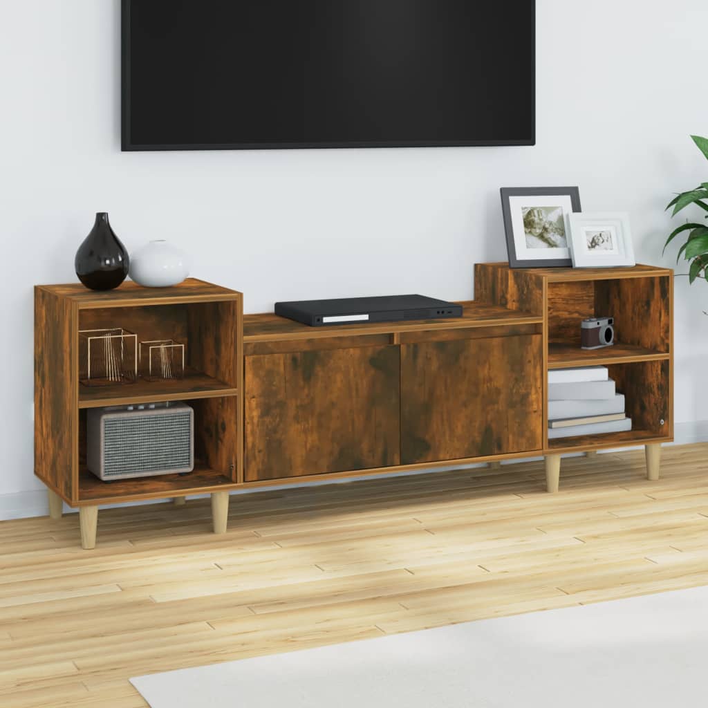 TV Cabinet Smoked Oak 160 x 35 x 55 cm Particleboard