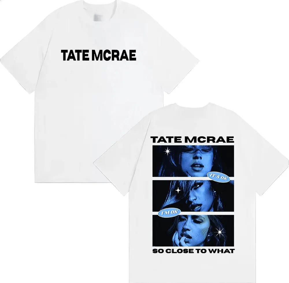 Весна-Лето 2026 Tate McCray X What Print Мужская и Женская Одежда Модная Эстетика Футболка с Коротким Рукавом
