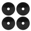 4 шт. 60 мм Колпачки центра колеса с отверстием Ударопрочные Стильный вид Универсальная посадка Колпак центра ступицы диска для автомобилей Черный