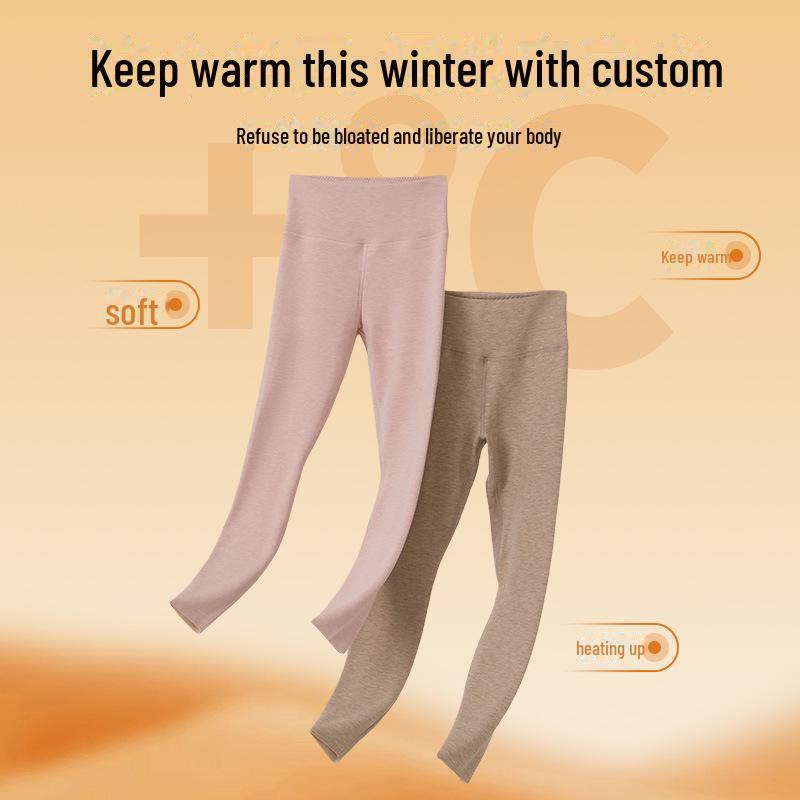 Женские антибактериальные леггинсы 7A из шелка и кашемира с высокой талией — теплый, утолщенный немецкий кашемир для осени.
