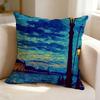 Van Goghs Paintings  Square DoubleSided printed Pillow Case Bedroom Bedside Pillow Sofa Cushion Cover