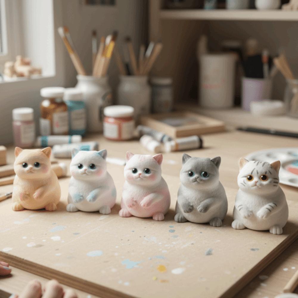 Slow Rebound Cat Squeeze Toy Realistic Cat Cat Pinching Toy Cat Squishy Toy For Adults