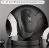 Dual Mode Wireless BT Mouse 1600 DPI 2.4G Ergonomic Optical Mouse Rechargeable Silent Gaming Mouse For Laptop Desktop