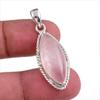 Natural Rose Quartz Gemstone Handmade 925 Solid Silver Gift Pendant 1.50" G3y85