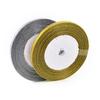 25Yards 6mm Silver/Gold Silk Satin Ribbon Party Wedding Decoration Gift Wrapping Christmas Material