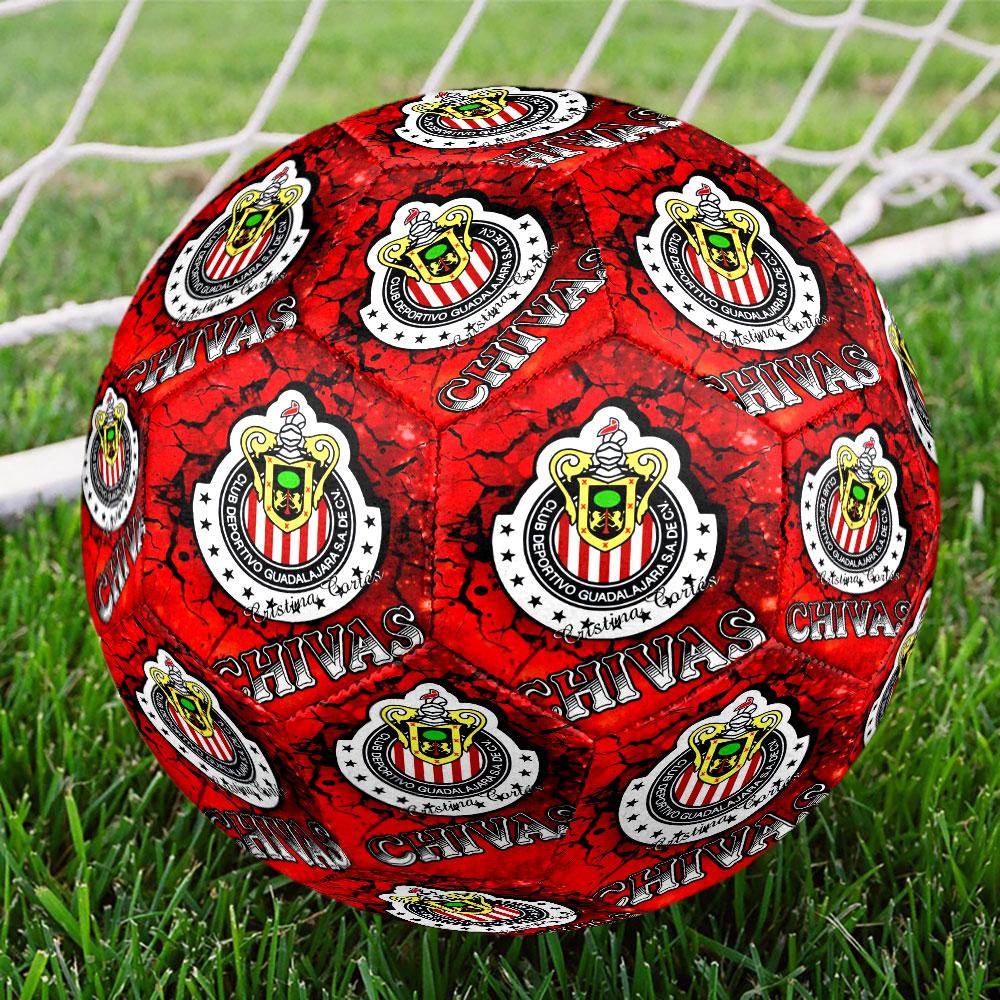 Футбольный мяч Club Deportivo Guadalajara, размер 5, стандартный для матчей и тренировок, идеальный подарок для футбольных фанатов