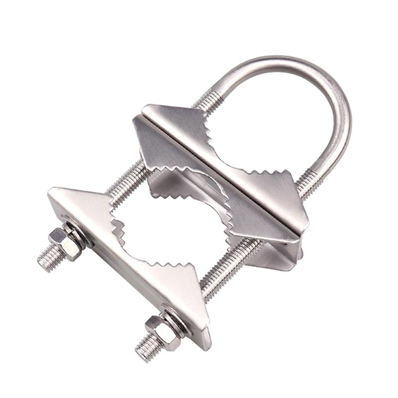 Для ТВ, Си-Би, Любительской связи Двойной Мачтовый Зажим V-образный Блок с U-Болтами M6 Прочный Антикоррозийный Комплект Крепления Мачты к Мачте