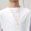 Stainless Steel Cool Style Jewelry Accessories Rectangle Necklace Necklace for Men Sweater Chain