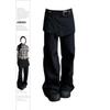 Women Black Gothic Baggy Pants Vintage Y2k Streetwear Oversize Pants Harajuku 90s Aesthetic Wide Leg Emo Trousers 2000s Clothes