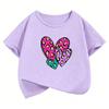 Fashion love heart Design TShirt Printed T Shirt Girls Summer Clothes Short Sleeve Tops TShirts Cute boys Clothing