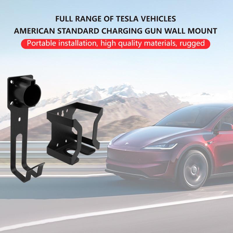 Настенный держатель для кабеля зарядного устройства электромобиля Для Tesla Model 3 Y 2025 Аксессуары Держатель зарядного устройства Кронштейн для разъема Для Model S X 2024