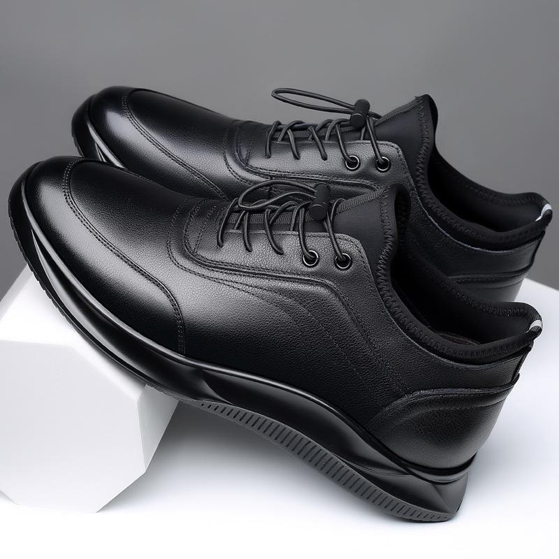 Модная Новая Мужская Обувь Повседневные Кроссовки Обувь из Натуральной Кожи Мужская Весенне-Осенняя Легкая Мягкая Подошва Противоскользящая Обувь для Ходьбы на Каждый День