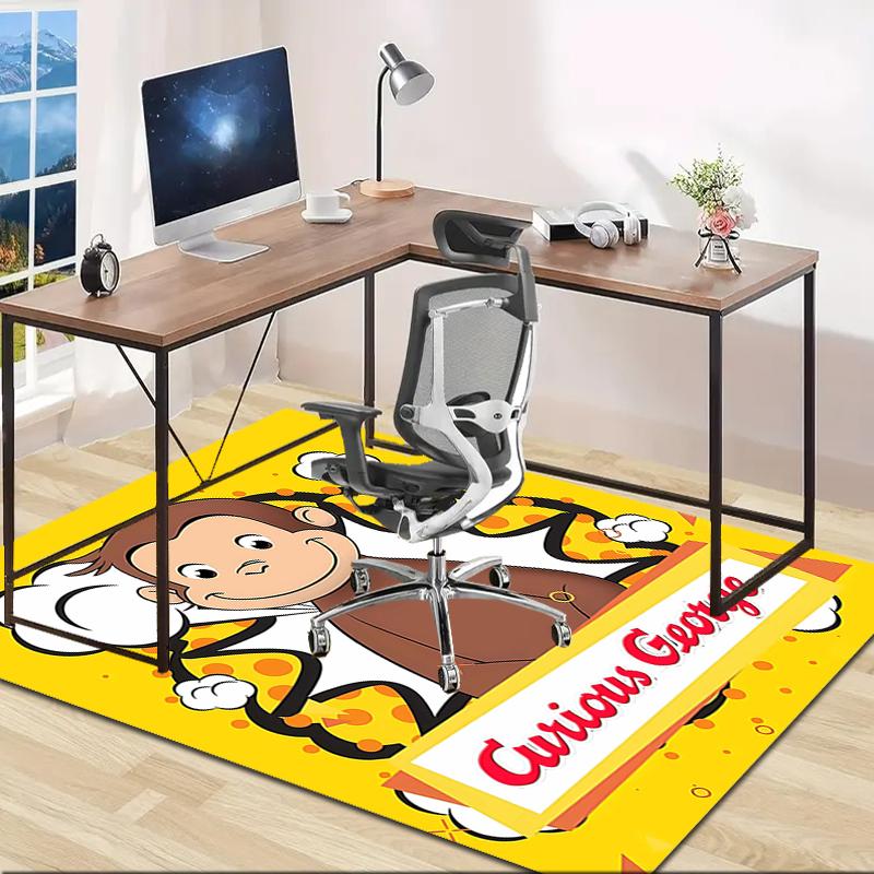 1pc Curious George (4) Design Area Rug - Non-Slip, Soft & Cozy Floor Mat for Living Room, Bedroom, Office - Indoor/Outdoor Decorative Carpet