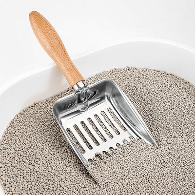 Лопата для мусора для домашних животных, металлическая лопата из нержавеющей стали с длинной ручкой, фильтр для мусора, совок для мусора, песка, инструмент для чистки домашних животных, принадлежности для кошек