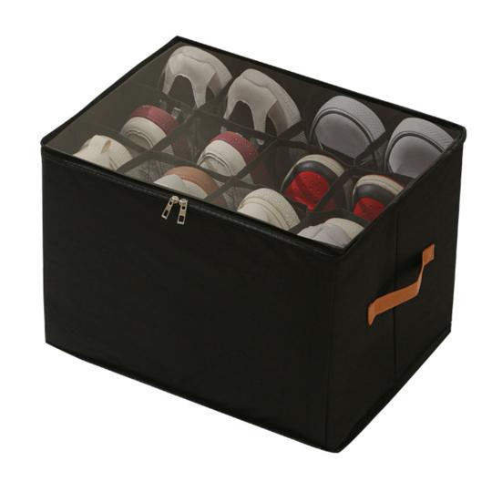 Коробка для хранения обуви с прозрачной крышкой, застежка-молния, большая вместимость, несколько отделений, шкаф, органайзер для хранения обуви