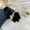 Panda Fluffy Mittens Cute Velvet Gloves Kawaii Plush Knitted Gloves Winter
