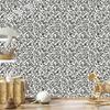 Wallpaper Black and white flowers gray, soft shapes 50x1000