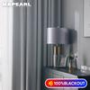 1 шт. NAPEARL 100% затемняющие однотонные льняные занавески для спальни, современные шторы кольцевого типа, занавески для гостиной, домашний декор